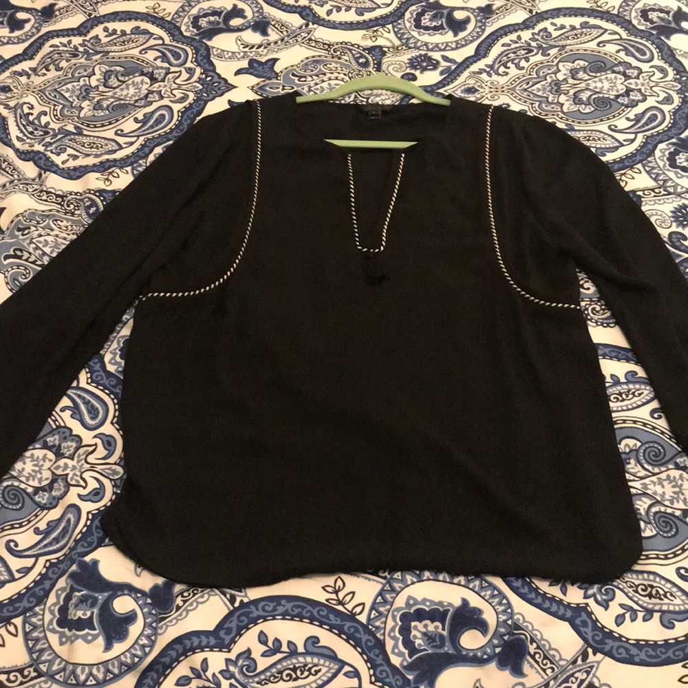 J. Crew Black Dress Top Size 8